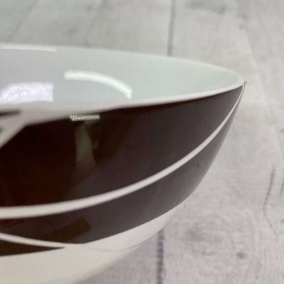 Home Target DUSK Brown Geometric Leaves White Stoneware Soup Cereal Bowls  Set 2 - Picture 13 of 16